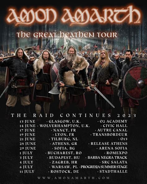 amon amarth upcoming events|Amon Amarth Concerts & Live Tour Dates: 2024